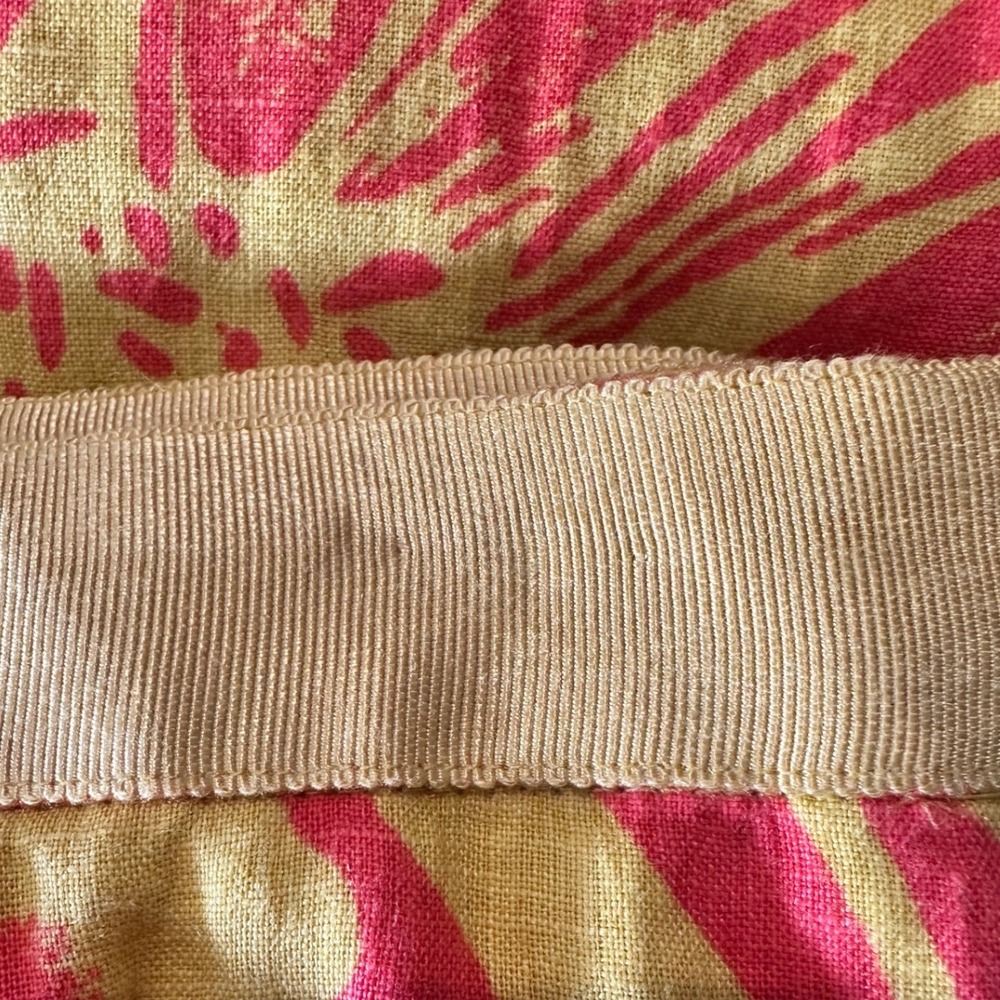 Anthropologie Linen Mini Skirt Pink Orange Yellow Boho Size 6 - Picture 9 of 12